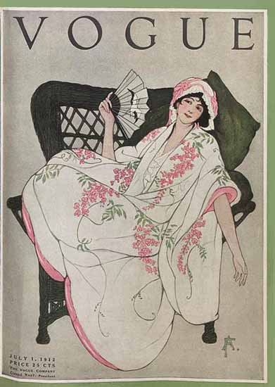 Vogue Cover 1912-07-01 Copyright | Vogue Magazine Graphic Art Covers 1902-1958