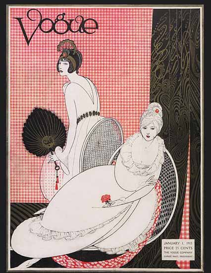 Vogue Cover 1913-01-01 Copyright | Vogue Magazine Graphic Art Covers 1902-1958