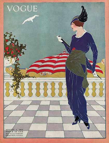 Vogue Cover 1913-08-01 Copyright | Mad Men Art | Vintage Ad Art Collection