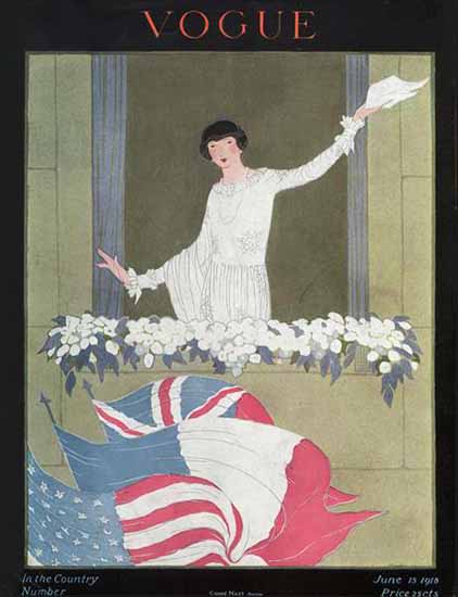 Vogue Cover 1918-06-15 Copyright | Vogue Magazine Graphic Art Covers 1902-1958