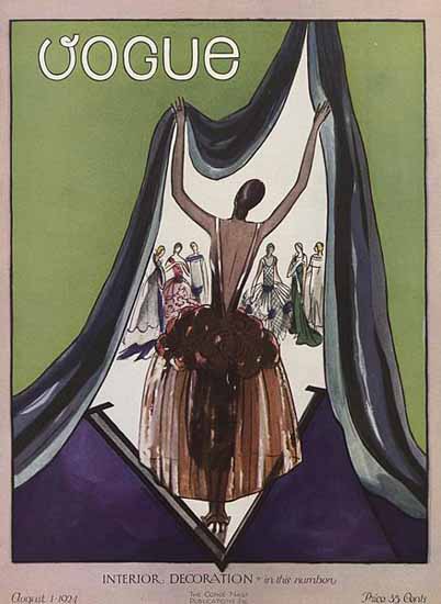 Vogue Cover 1924-08-01 Copyright | Vogue Magazine Graphic Art Covers 1902-1958