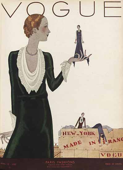 Vogue Cover 1930-04-12 Copyright | Mad Men Art | Vintage Ad Art Collection