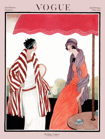 Vogue Cover Copyright 1922 Hot Weather Fashion | Sex Appeal Vintage Ads and Covers 1891-1970