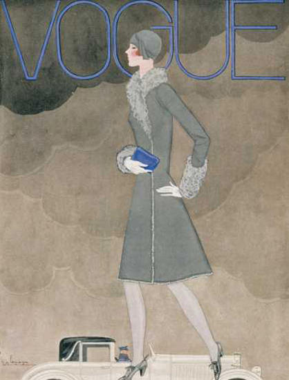 Vogue Cover Copyright 1928 Rolls-Royce Lady | Sex Appeal Vintage Ads and Covers 1891-1970