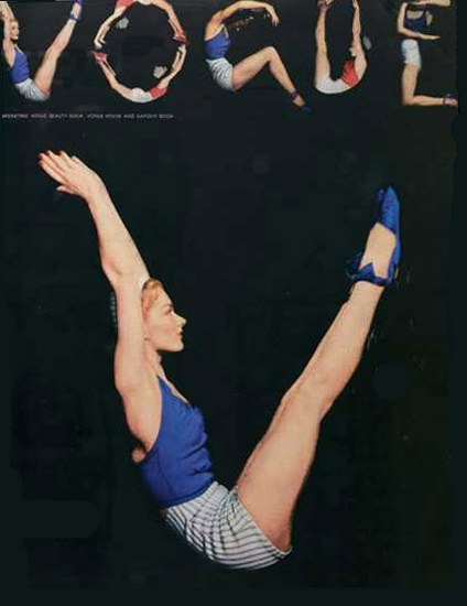 Vogue Cover Copyright 1940 Gym Number | Sex Appeal Vintage Ads and Covers 1891-1970