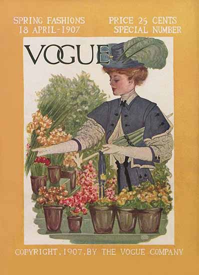 Vogue Magazine 1907-04-18 Copyright | Vogue Magazine Graphic Art Covers 1902-1958