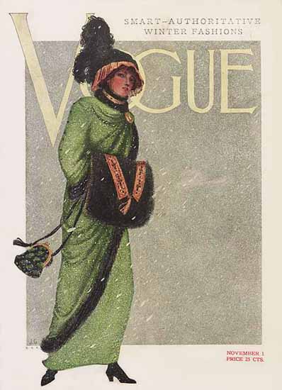 Vogue Magazine 1910-11-01 Copyright | Vogue Magazine Graphic Art Covers 1902-1958