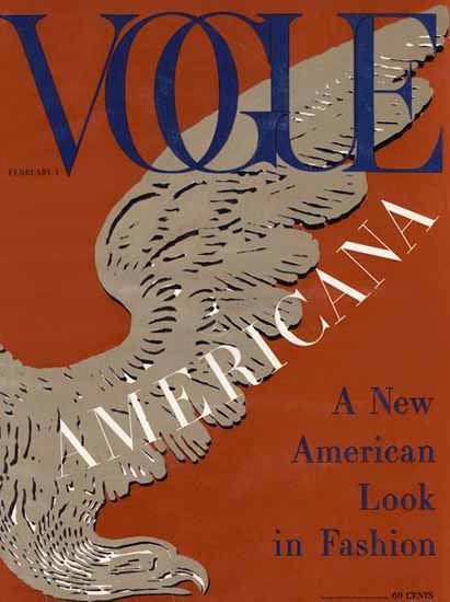 Vogue Magazine Americana Number 1958-02-01 Copyright | Vogue Magazine Graphic Art Covers 1902-1958