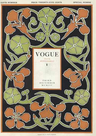 Vogue Magazine Cover 1903-12-03 Copyright | Vogue Magazine Graphic Art Covers 1902-1958