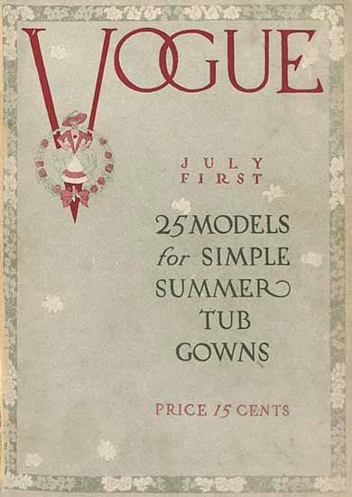 Vogue Magazine Cover 1910-07-01 Copyright | Vogue Magazine Graphic Art Covers 1902-1958