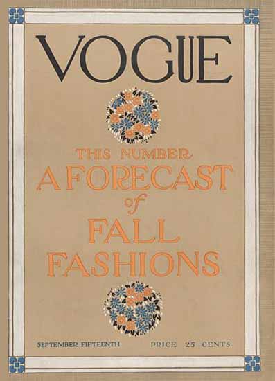 Vogue Magazine Cover 1910-09-15 Copyright | Vogue Magazine Graphic Art Covers 1902-1958