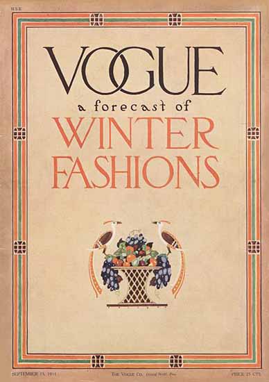 Vogue Magazine Cover 1911-09-15 Copyright | Mad Men Art | Vintage Ad ...