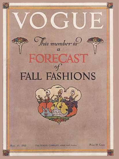 Vogue Magazine Cover 1912-09-15 Copyright | Vogue Magazine Graphic Art Covers 1902-1958