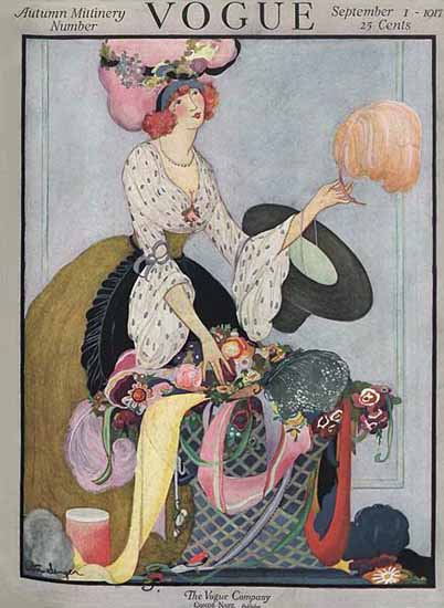 Vogue Magazine Cover 1917-09-01 Copyright | Vogue Magazine Graphic Art Covers 1902-1958