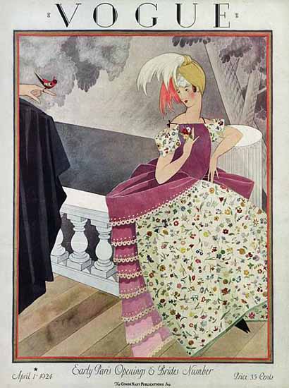 Vogue Magazine Cover 1924-04-01 Copyright | Vogue Magazine Graphic Art Covers 1902-1958