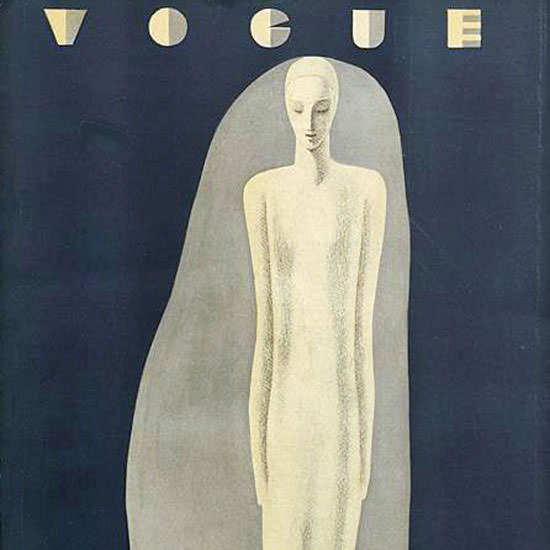 Vogue Magazine Cover 1930-02-15 Copyright crop | Best of 1930s Ad and Cover Art