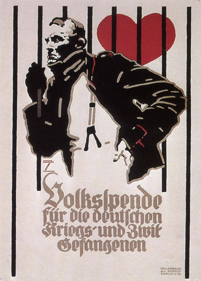 Volksspende für Die Gefangenen War Prisoner | Vintage War Propaganda Posters 1891-1970