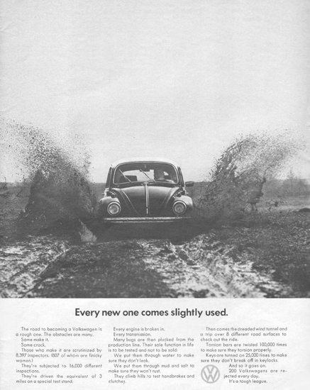 Volkswagen VW Comes Slightly Used 1968 | Vintage Cars 1891-1970