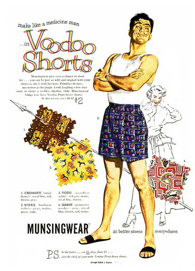 Voodoo Shorts Like A Medicine Man Munsingwear | Sex Appeal Vintage Ads and Covers 1891-1970