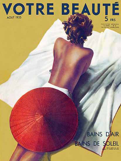 Votre Beaute Magazine Cover 1935 Sex Appeal | Sex Appeal Vintage Ads and Covers 1891-1970