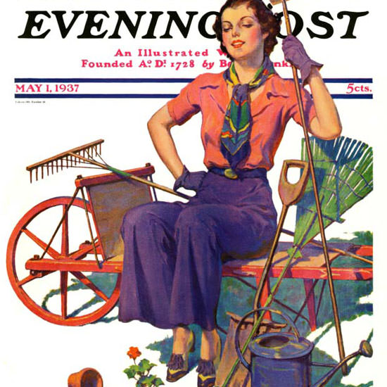 WD Stevens Saturday Evening Post Geranium 1937_05_01 Copyright crop | Best of Vintage Cover Art 1900-1970