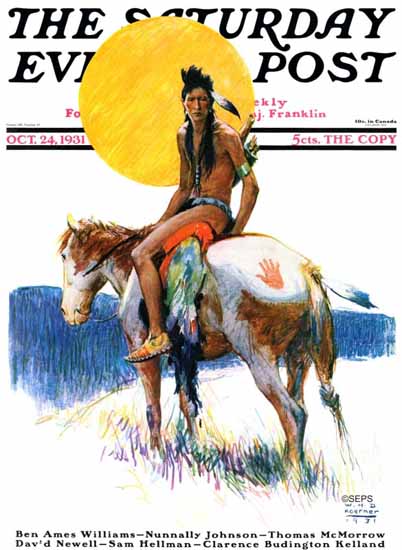 WHD Koerner Saturday Evening Post Painted Pony 1931_10_24 | The Saturday Evening Post Graphic Art Covers 1931-1969