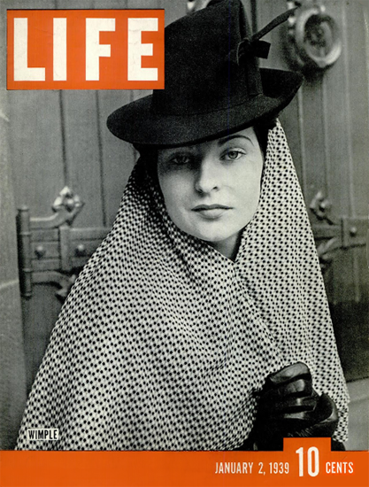 WIMPLE 2 Jan 1939 Copyright Life Magazine | Life Magazine BW Photo Covers 1936-1970