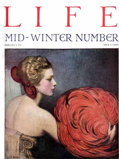 WT Benda Life Humor Magazine 1923-02-08 Copyright | Life Magazine Graphic Art Covers 1891-1936