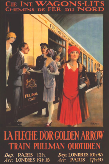 Wagons-Lits La Fleche D Or Pullman 1920s | Vintage Travel Posters 1891-1970