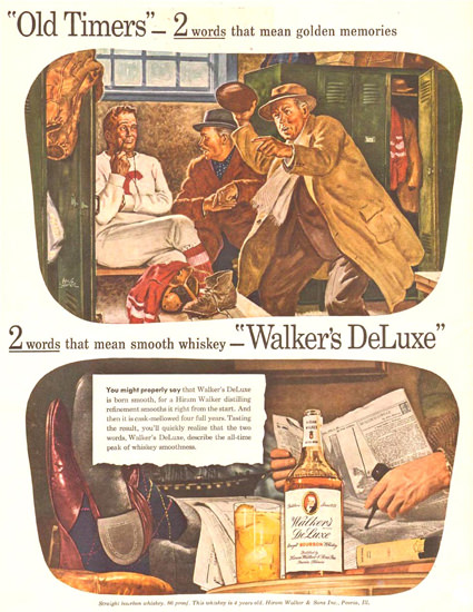 Walkers DeLuxe Football Old Timers 1944 | Vintage Ad and Cover Art 1891-1970