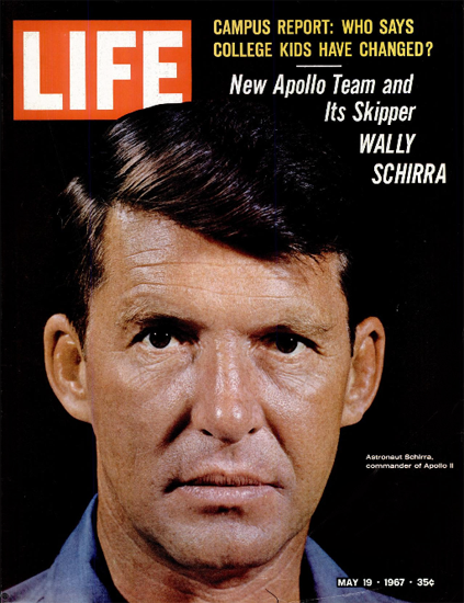 Wally Schirra Commander Apollo 7 19 May 1967 Copyright Life Magazine | Life Magazine Color Photo Covers 1937-1970