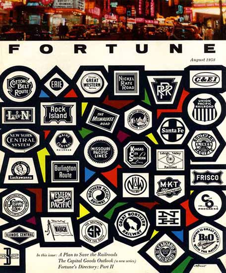 Walter Allner Fortune Magazine August 1958 Copyright | Fortune Magazine Graphic Art Covers 1930-1959