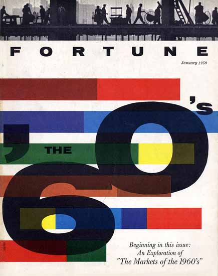 Walter Allner Fortune Magazine January 1959 Copyright | Fortune Magazine Graphic Art Covers 1930-1959