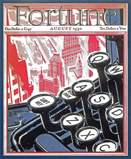 Walter Buehr Fortune Magazine August 1930 Copyright | Fortune Magazine Graphic Art Covers 1930-1959