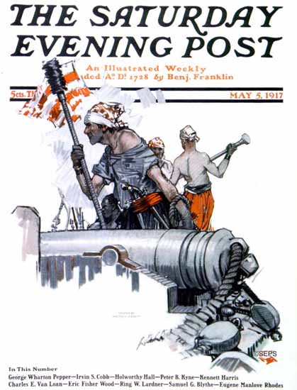 Walter H EverettSaturday Evening Post Cover Art 1917_05_05 | The Saturday Evening Post Graphic Art Covers 1892-1930