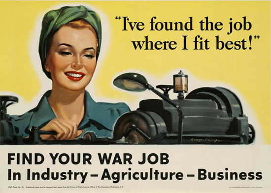 War Job Ive Found The Job Where I Fit Best | Vintage War Propaganda Posters 1891-1970