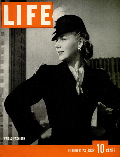 War and Fashion 23 Oct 1939 Copyright Life Magazine | Life Magazine BW Photo Covers 1936-1970