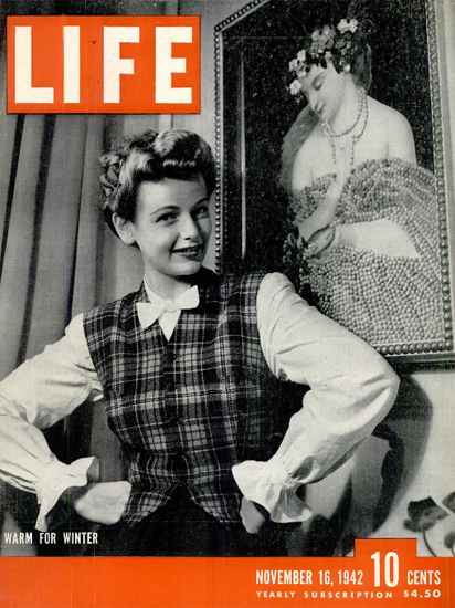 Warm for Winter 16 Nov 1942 Copyright Life Magazine | Life Magazine BW Photo Covers 1936-1970