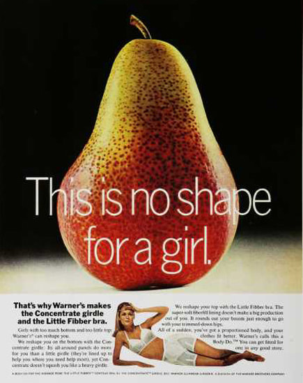 Warners Little Fibber Bra No Shape For Girl 1960s | Sex Appeal Vintage Ads and Covers 1891-1970