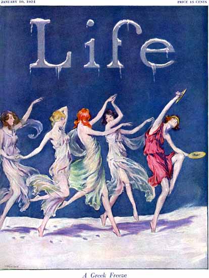 Warren Davis Life Humor Magazine 1924-01-10 Copyright | Life Magazine Graphic Art Covers 1891-1936