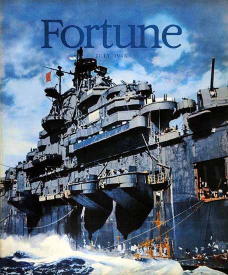 Warship Fortune Magazine July 1945 Copyright | Fortune Magazine Graphic Art Covers 1930-1959