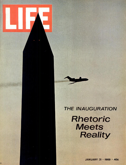 Washington Monument Obelisk 31 Jan 1969 Copyright Life Magazine | Life Magazine Color Photo Covers 1937-1970