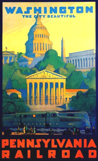 Washington The City Beautiful Pennsylvania | Vintage Travel Posters 1891-1970