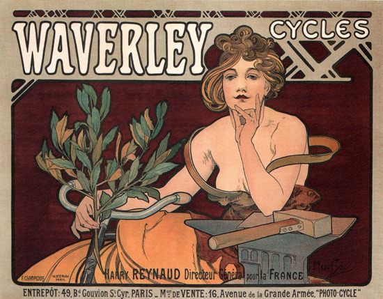 Waverley Cycles Paris France | Sex Appeal Vintage Ads and Covers 1891-1970