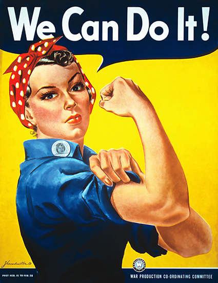 We Can Do It Girl Westinghouse | Vintage War Propaganda Posters 1891-1970