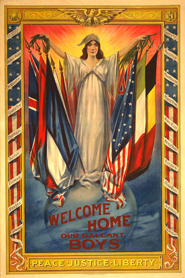 Welcome Home Our Gallant Boys | Vintage War Propaganda Posters 1891-1970