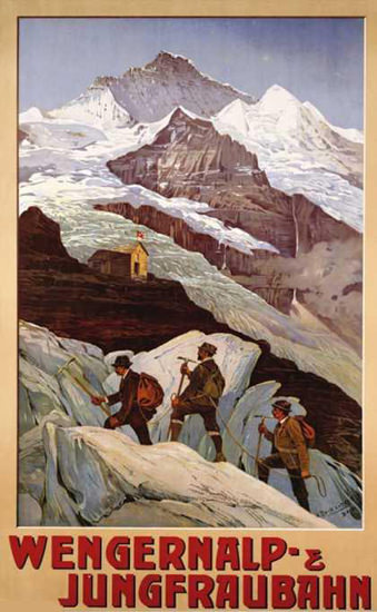 Wengernalp Jungfraubahn Switzerland 1900 | Vintage Travel Posters 1891-1970