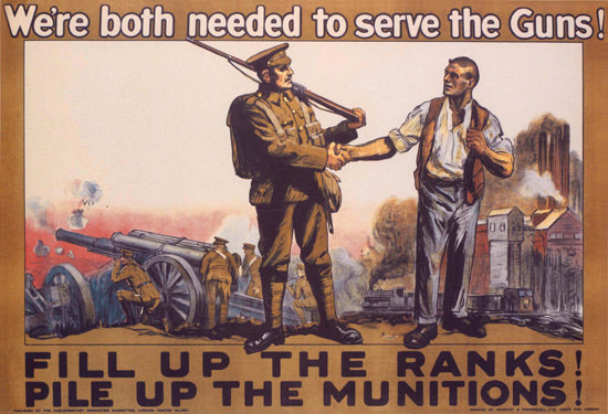 Were Both Needed To Serve The Guns UK | Vintage War Propaganda Posters 1891-1970