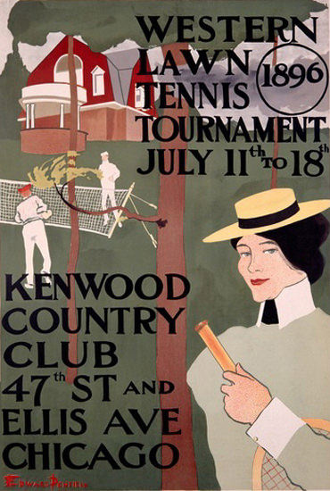 Western Lawn Tennis Tournamant Chicago 1896 | Vintage Ad and Cover Art 1891-1970