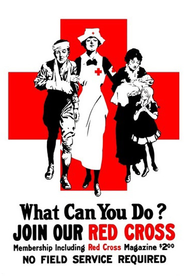 What Can You Do Join The Red Cross Nurse | Vintage War Propaganda Posters 1891-1970